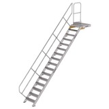 Munk Vaste trap met platform 45°, 16 treden (600mm breed) Munk Vaste trap met platform 45°, 16 treden (600mm breed)