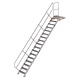 Roossien Vaste trap met platform 45°, 17 treden (600mm breed) Roossien Vaste trap met platform 45°, 17 treden (600mm breed)