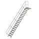 Roossien Vaste trap met platform 45°, 18 treden (600mm breed) Roossien Vaste trap met platform 45°, 18 treden (600mm breed)