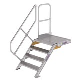 Munk Vaste trap met platform 45°, 4 treden (800mm breed) Munk Vaste trap met platform 45°, 4 treden (800mm breed)