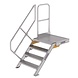 Roossien Vaste trap met platform 45°, 4 treden (800mm breed)
