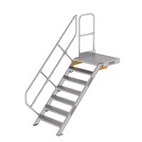 Munk Vaste trap met platform 45°, 7 treden (800mm breed)