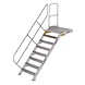 Munk Vaste trap met platform 45°, 8 treden (800mm breed) Munk Vaste trap met platform 45°, 8 treden (800mm breed)
