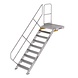 Munk Vaste trap met platform 45°, 9 treden (800mm breed) Munk Vaste trap met platform 45°, 9 treden (800mm breed)