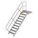Munk Vaste trap met platform 45°, 10 treden (800mm breed) Munk Vaste trap met platform 45°, 10 treden (800mm breed)