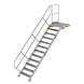 Munk Vaste trap met platform 45°, 12 treden (800mm breed) Munk Vaste trap met platform 45°, 12 treden (800mm breed)