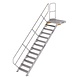 Munk Vaste trap met platform 45°, 13 treden (800mm breed) Munk Vaste trap met platform 45°, 13 treden (800mm breed)