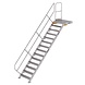 Munk Vaste trap met platform 45°, 14 treden (800mm breed) Munk Vaste trap met platform 45°, 14 treden (800mm breed)