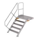 Munk Vaste trap met platform 45°, 5 treden (1.000mm breed)