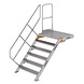 Munk Vaste trap met platform 45°, 6 treden (1.000mm breed) Munk Vaste trap met platform 45°, 6 treden (1.000mm breed)
