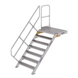 Roossien Vaste trap met platform 45°, 7 treden (1.000mm breed)