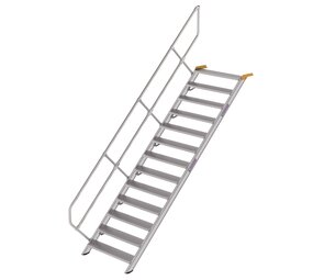Munk Aluminium vaste trap 45°, 13 treden (1.000mm breed)
