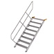 Roossien Aluminium vaste trap 45°, 8 treden (1.000mm breed)