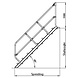 Roossien Aluminium vaste trap 45°, 16 treden (600mm breed) Roossien Aluminium vaste trap 45°, 16 treden (600mm breed)