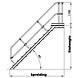 Munk Vaste trap met platform 45°, 10 treden (1.000mm breed) Munk Vaste trap met platform 45°, 10 treden (1.000mm breed)