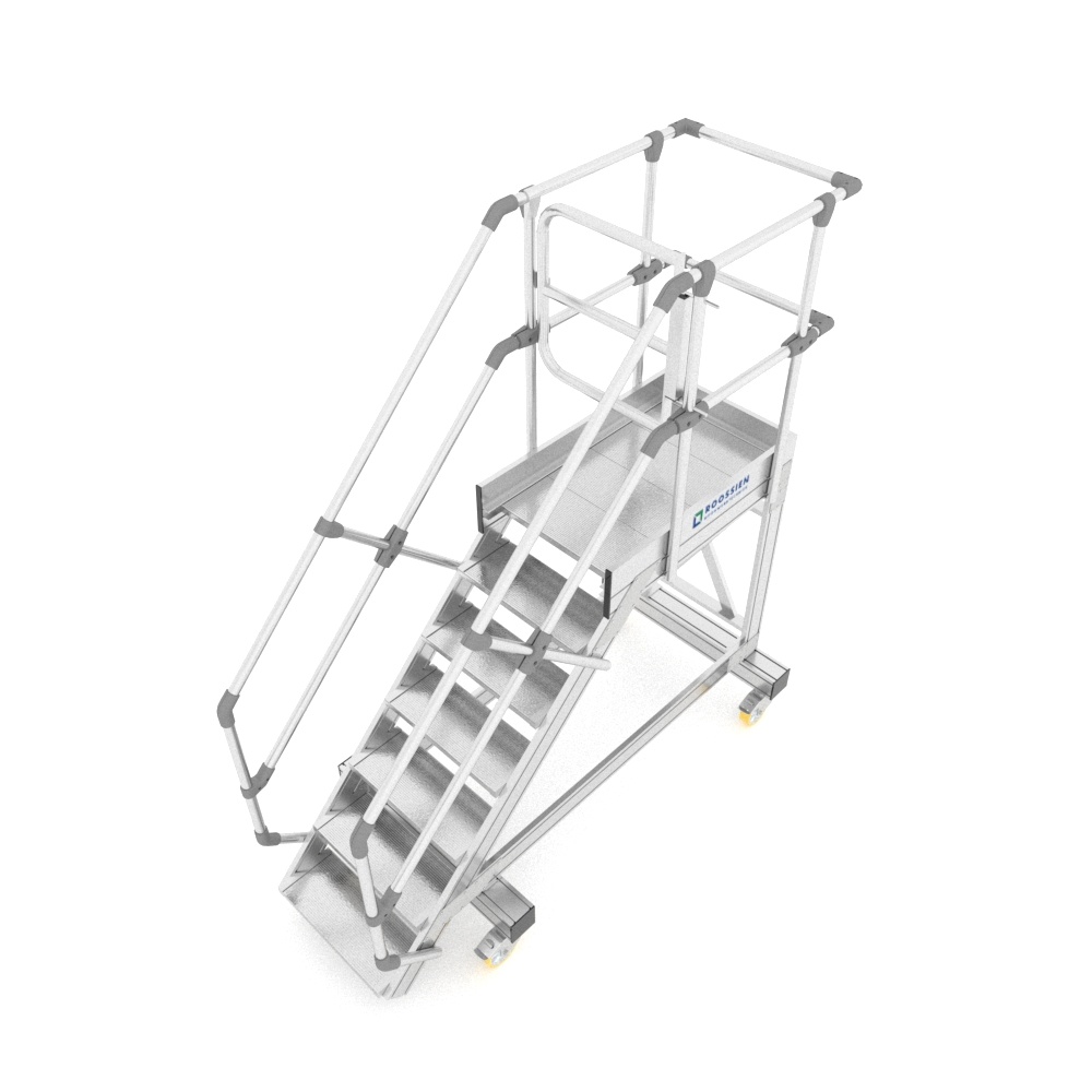 Verrijdbare bordestrap met zelfsluitende deur | Ladder.nl - Ladder.nl