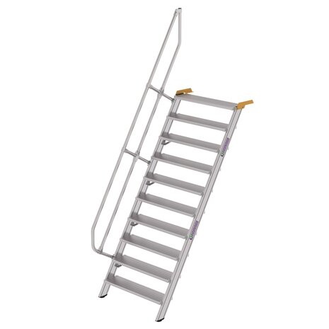 Roossien Aluminium vaste trap 60°, 10 treden (1.000mm breed)