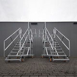 Roossien ‘Heavy Duty’ stalen verrijdbare platformtrappen Roossien ‘Heavy Duty’ stalen verrijdbare platformtrappen