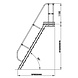 Munk Vaste trap met platform 60°, 4 treden (600mm breed) Munk Vaste trap met platform 60°, 4 treden (600mm breed)