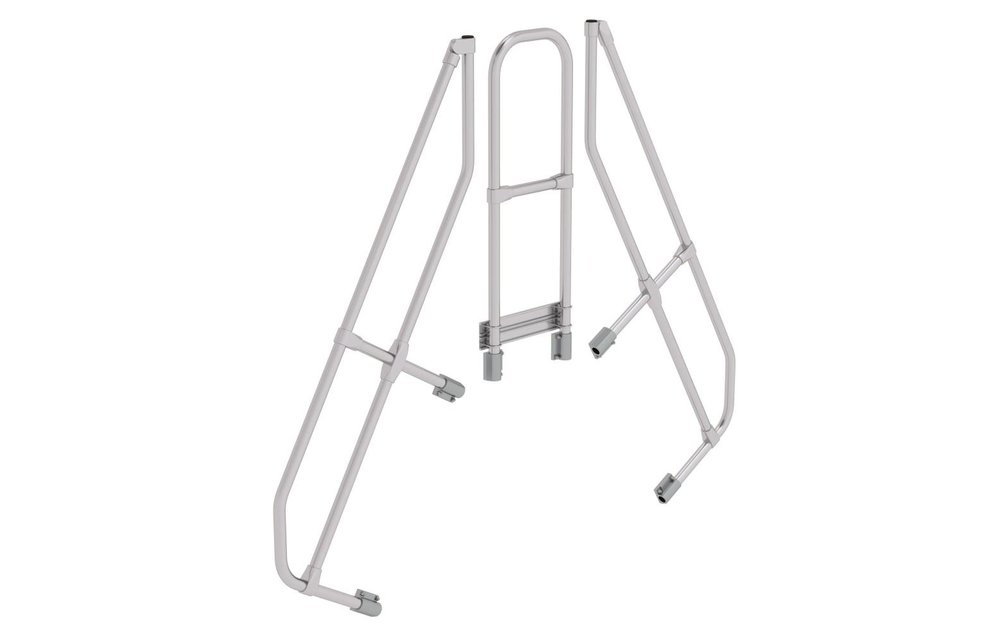 Tweede leuning voor brugtrap 60°, 2x5