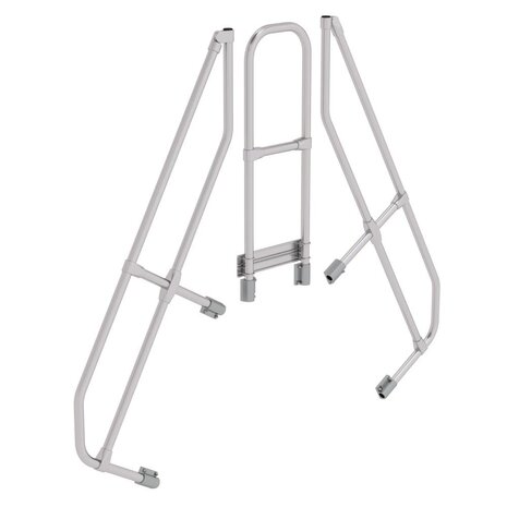 Roossien Tweede leuning voor brugtrap 60°, 2x5 treden