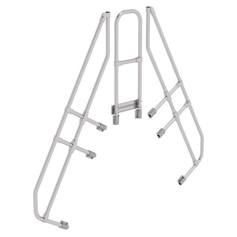 Roossien Tweede leuning voor brugtrap 60°, 2x6 treden Roossien Tweede leuning voor brugtrap 60°, 2x6 treden