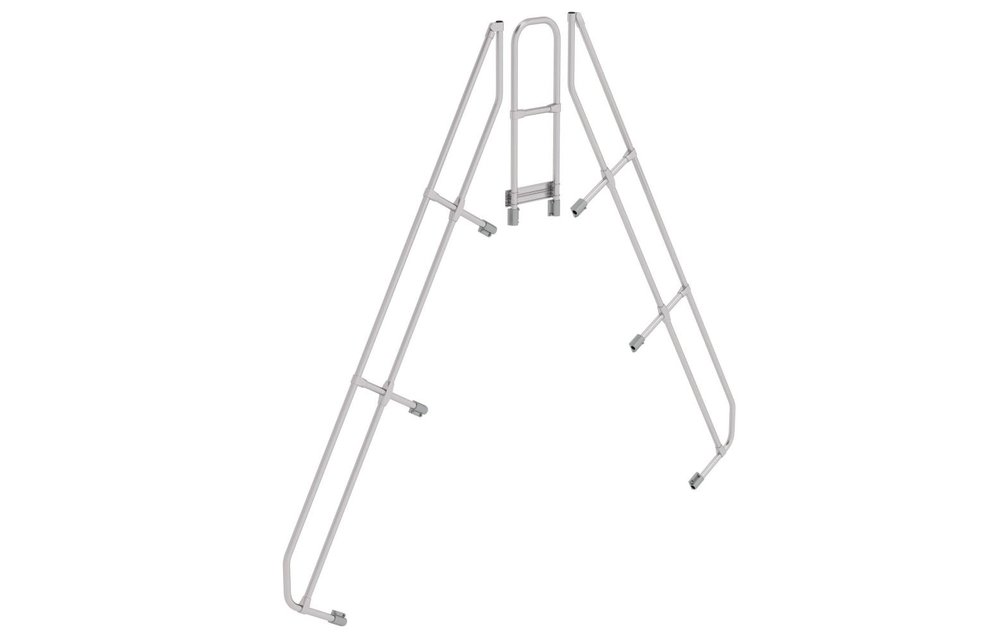 Tweede leuning voor brugtrap 60°, 2x11