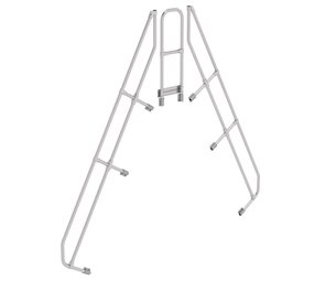 Roossien Tweede leuning voor brugtrap 60°, 2x10 treden