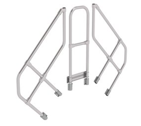 Munk Tweede leuning voor brugtrap 45°, 2x3 treden Munk Tweede leuning voor brugtrap 45°, 2x3 treden