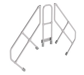 Munk Tweede leuning voor brugtrap 45°, 2x4 treden Munk Tweede leuning voor brugtrap 45°, 2x4 treden