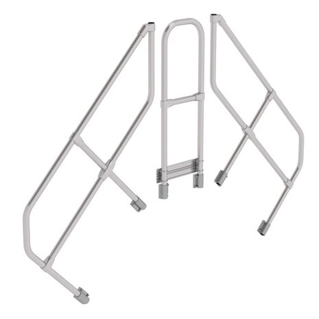 Roossien Tweede leuning voor brugtrap 45°, 2x4 treden Roossien Tweede leuning voor brugtrap 45°, 2x4 treden