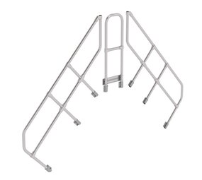 Roossien Tweede leuning voor brugtrap 45°, 2x6 treden