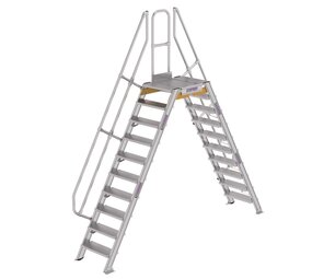 Munk Aluminium brugtrap 2x10 treden (600mm), 60° Munk Aluminium brugtrap 2x10 treden (600mm), 60°