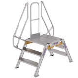 Roossien Aluminium brugtrap 2x3 treden (800mm), 60°