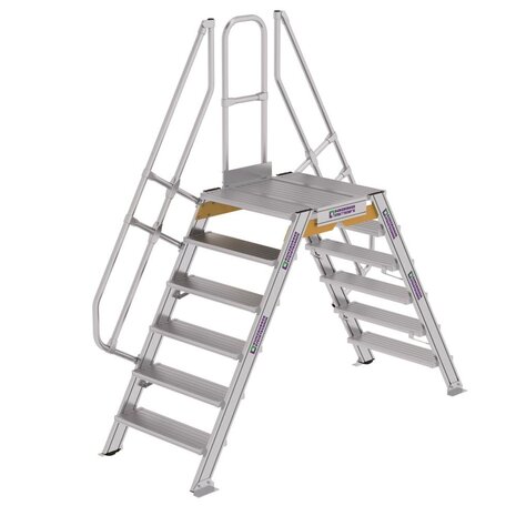 Munk Aluminium brugtrap 2x6 treden (800mm), 60° Munk Aluminium brugtrap 2x6 treden (800mm), 60°