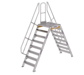 Munk Aluminium brugtrap 2x8 treden (800mm), 60° Munk Aluminium brugtrap 2x8 treden (800mm), 60°