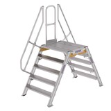 Roossien Aluminium brugtrap 2x5 treden (1.000mm), 60°