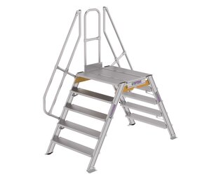 Roossien Aluminium brugtrap 2x5 treden (1.000mm), 60°