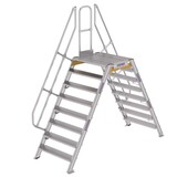 Roossien Aluminium brugtrap 2x8 treden (1.000mm), 60°