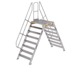 Munk Aluminium brugtrap 2x8 treden (1.000mm), 60°