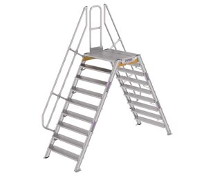 Munk Aluminium brugtrap 2x9 treden (1.000mm), 60°