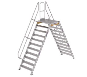 Munk Aluminium brugtrap 2x11 treden (1.000mm), 60°