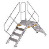 Roossien Aluminium brugtrap 2x4 treden (600mm), 45°