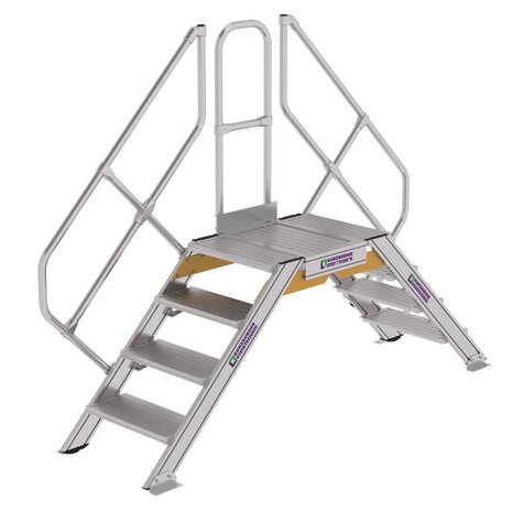 Munk Aluminium brugtrap 2x4 treden (600mm), 45° Munk Aluminium brugtrap 2x4 treden (600mm), 45°