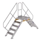 Munk Aluminium brugtrap 2x5 treden (600mm), 45° Munk Aluminium brugtrap 2x5 treden (600mm), 45°