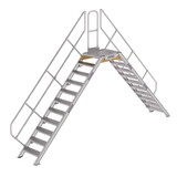 Munk Aluminium brugtrap 2x11 treden (600mm), 45° Munk Aluminium brugtrap 2x11 treden (600mm), 45°