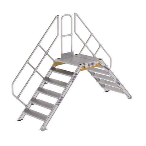 Munk Aluminium brugtrap 2x6 treden (800mm), 45° Munk Aluminium brugtrap 2x6 treden (800mm), 45°