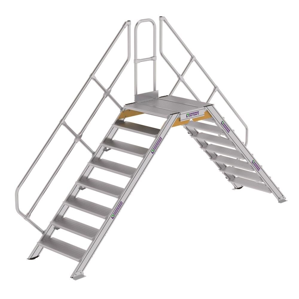Munk Aluminium brugtrap 2x8 treden (800mm), 45° Munk Aluminium brugtrap 2x8 treden (800mm), 45°
