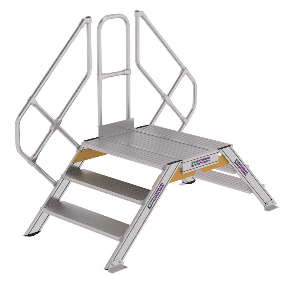 Roossien Aluminium brugtrap 2x3 treden (1.000mm), 45°