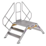 Roossien Aluminium brugtrap 2x3 treden (1.000mm), 45°